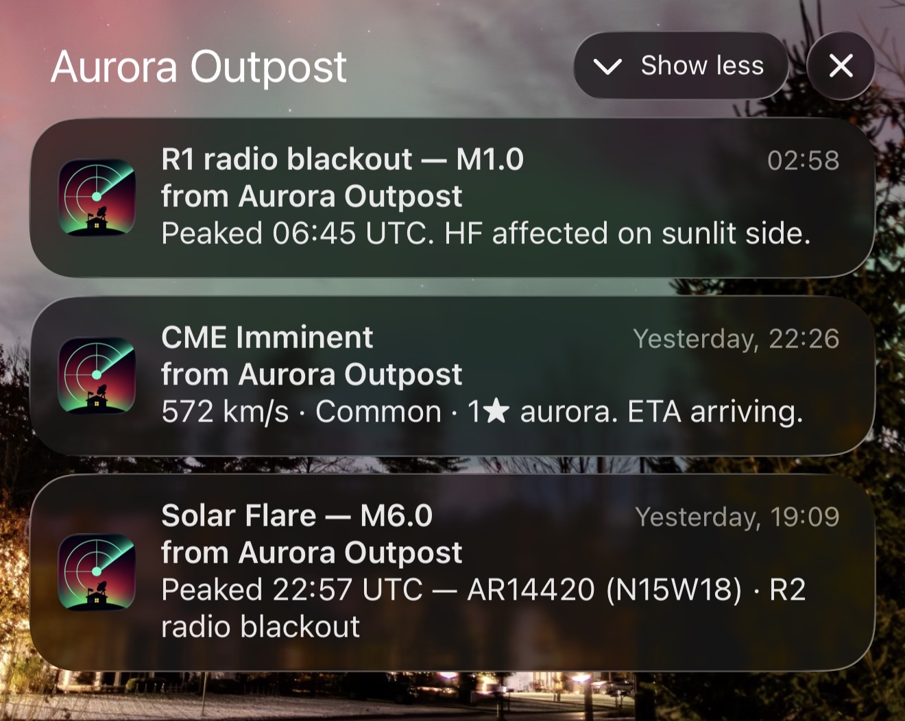 Substorm Scout push notification